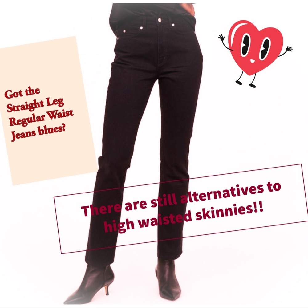 Black H &M straight leg jeans, new w/o tags- 28